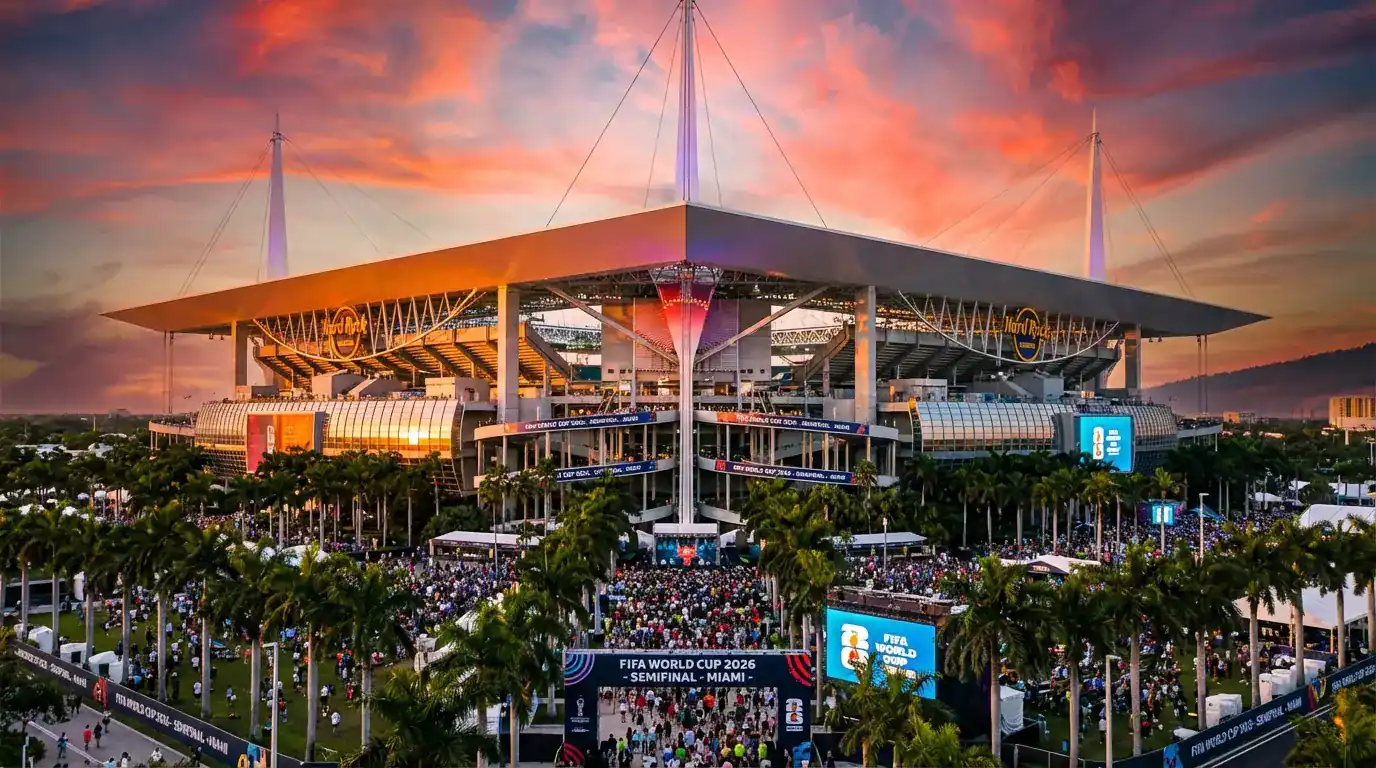 Hard Rock Stadium en Miami, sede de semifinal del Mundial 2026